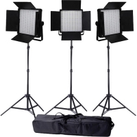 LedGo Value series 3x LG-600SC Bi-Color LED Studioverlichting Set