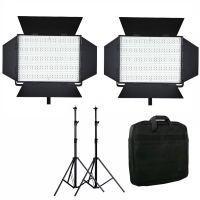 Ledgo 2x LG-1200S LED studioverlichting set